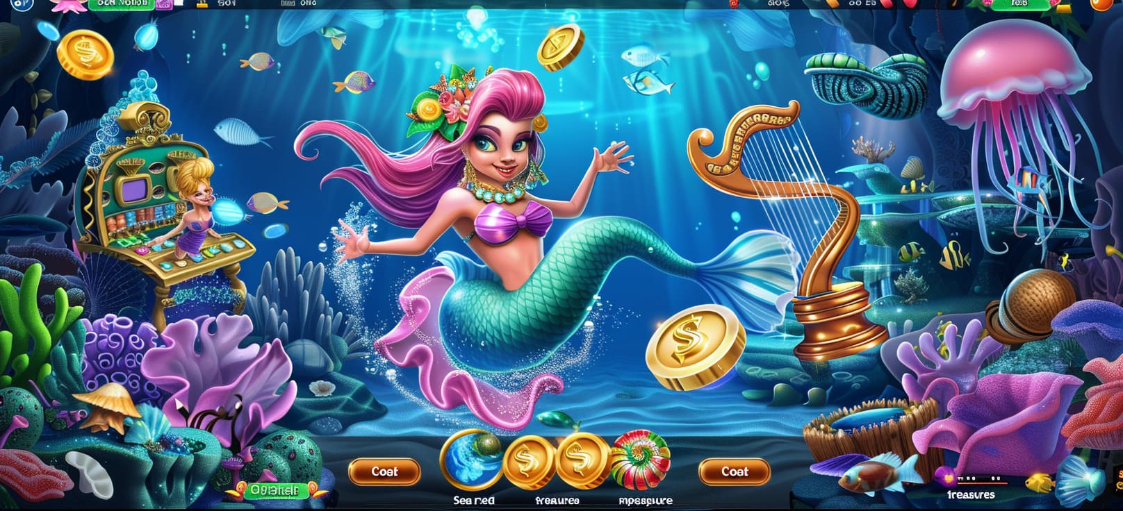 Caça-níqueis de sereia online com tesouros do mar no bae777 cassino